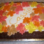 Fall Leaves Basket Cake